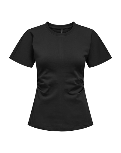 Only - ONLMarie Ruching T-shirt - Black